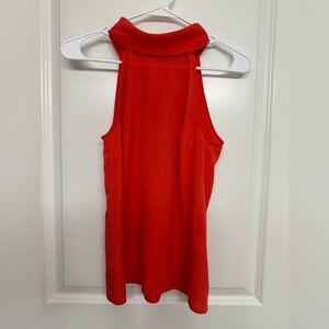 Banana Republic XS Petite Red Tie-Neck Halter Blouse